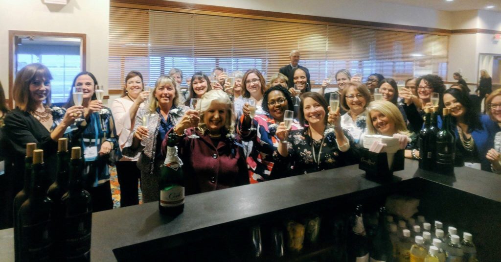 Delaware SHRM leaders sharing a toast to usher in 2019